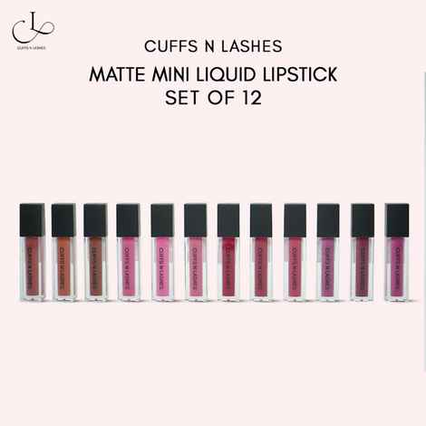 Buy Cuffs N Lashes Matte Mini Set of 3 Matte Liquid Lipstick , Combo Pack of 4 Sets - Purplle