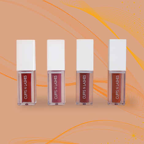 Buy Cuffs N Lashes Combo Pack of Set of 4 Lip Gloss ( Rumour-03, Viral-06, BB-04, Peach Me-05 ) - Purplle