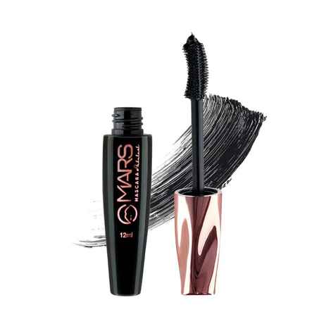 MARS Fabulash Volumising Mascara | Up to 18 Hours Stay | Waterproof with Intense Jet Black Color (12 ml) (Black)