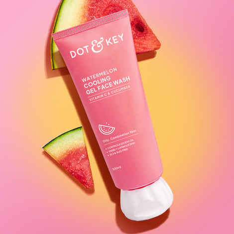 Buy Dot & Key Watermelon COOLING Gel Face Wash with Vitamin C & Cucumber | Face Wash for Glowing Skin, Pigmentation and Dark Spot Reduction Normal, Combination & Oily Skin| 100 ml - Purplle
