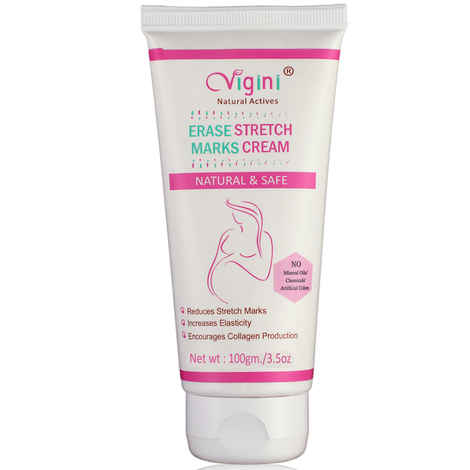 Buy Vigini 100% Natural Actives Stretch Marks Scars Removal Oil Cream In During After Pregnancy With Bio Oils 100 gm - Purplle