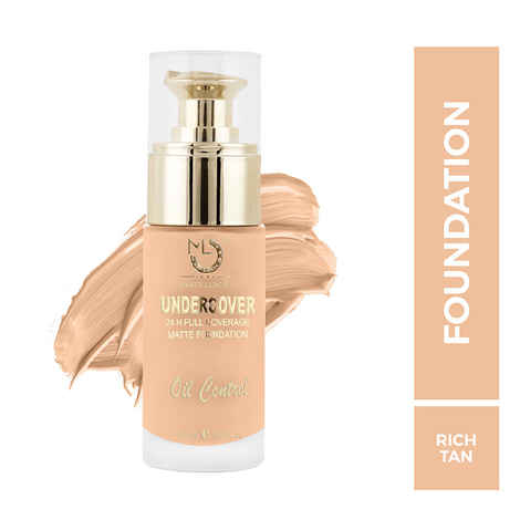Buy Mattlook Undercover 24H Full Coverage Matte Foundation & Oil Control, Rich Tan (30 ml) - Purplle