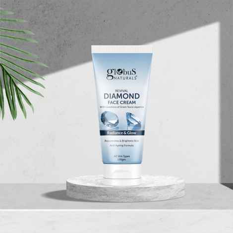 Buy Globus Naturals Revival Diamond Face Cream, With Goodness Of Green Tea & Liquorice, All Skin Types, 100 gm - Purplle