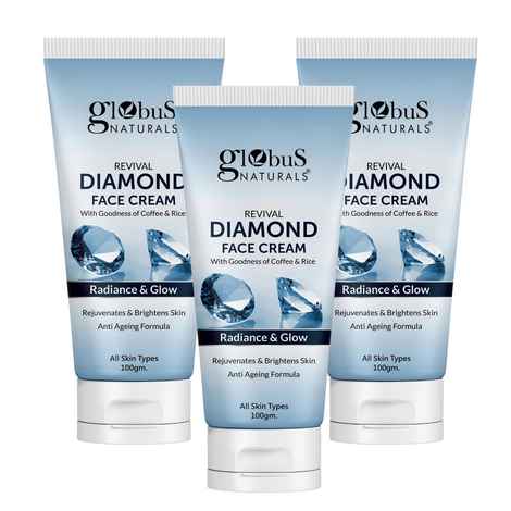 Buy Globus Naturals Revival Diamond Face Cream, With Goodness Of Green Tea & Liquorice,100 gm Pack of 3 - Purplle
