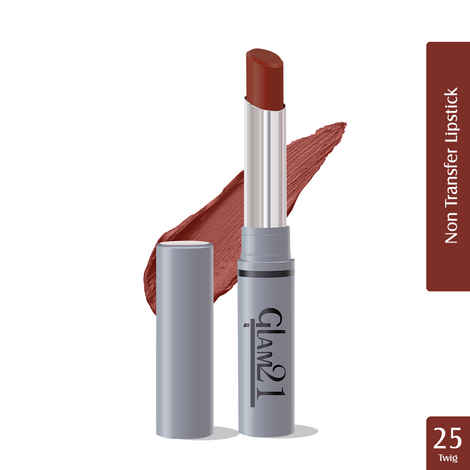 Buy Glam21 Long Lasting Non-Transfer Lipstick|Creamy Matte Formula - 2.8 gm | Twig-25 - Purplle