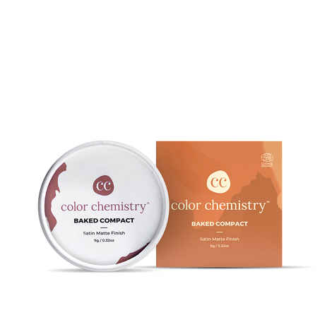 Buy Juicy Chemistry Baked Compact, Satin Matte Finish, Enriched with Rosehip & Green Tea - Certified Organic (9 gm) Aura BC04 - Purplle