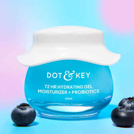 Buy Dot & Key 72HR Hydrating Gel Moisturizer + Probiotics For Face, For Oily Combination Skin, Non-Stop Hydration, With Hyaluronic + 5 Ceramides, Lightweight, Non-Sticky, Non-Greasy, Heals Damaged Skin - 60ml - Purplle