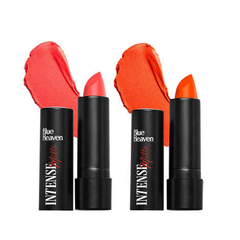 Buy Blue Heaven Intense Matte Lipstick combo - Orange Aura & Pink Rose, Pack of 2 - Purplle