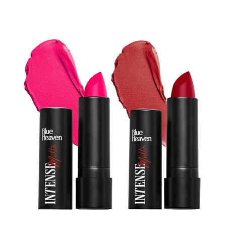 Buy Blue Heaven Intense Matte Lipstick combo - Cherry Cheer & Pink Rush, Pack of 2 - Purplle
