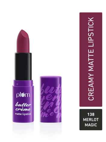 Buy Plum Butter Creme Matte Lipstick | Creamy Matte Finish | Highly Pigmented |138 Merlot Magic - Purplle