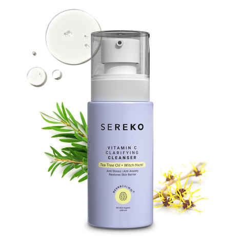 Buy SEREKO Vitamin C Clarifying Cleanser Skin Defense Cleansing & Remove Acne, Dark Spots & Excess Oil Face Wash (100 ml) - Purplle