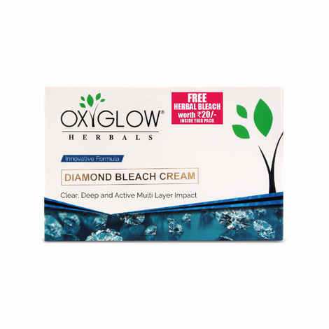 Buy OxyGlow Herbals Diamond Bleach Cream| Deep Cleanses the Skin and Gives Instant Glow| Removes Impurities Deep from Skin 50gm - Purplle