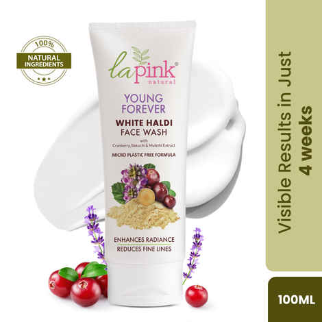 Buy La Pink Young Forever Face Wash | 100% Microplastic Free Formula | Age Defying, Reduces Fine Lines, Pigmentation, Dark Spots & Scars | White Haldi | For Younger Radiant Skin | All Skin Types | 100 ml - Purplle