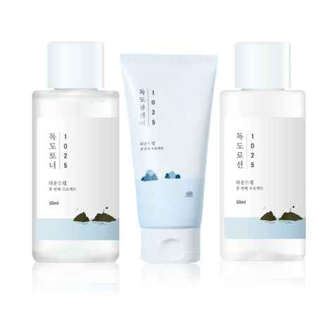 Buy Round Lab - Mini CTM Combo | Dokdo Toner (50ml), Dokdo Lotion (50ml) and Dokdo Cleanser (40ml) - Purplle