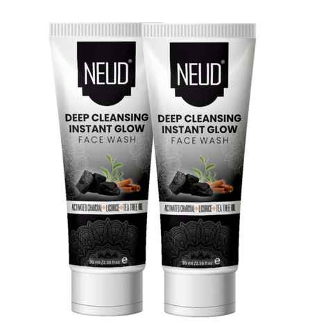 Buy NEUD Deep Cleansing Instant Glow Face Wash for Men and Women - 2 Packs (70 ml Each) - Purplle
