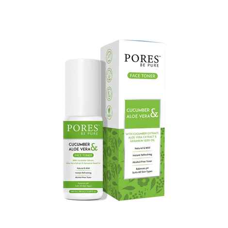 Buy PORES Be Pure Aloe Vera Cucumber Face Toner with Geranium Seed Oil | for Instant Refreshing Balances pH Suits All Skin Types | No Sulphate, Parabens, Alcohol Free – 100ml - Purplle