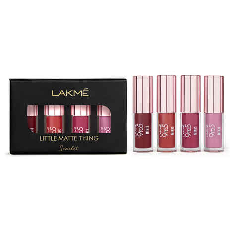 Buy Lakme 9TO5 PRIMER + MATTE LIQUID LIPSTICK- MINIS - SCARLET COLLECTION, 8 ml - Purplle