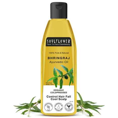 Buy Soulflower Natural Bhringraj Oil with Coconut And Sesame, 120 ml - Purplle