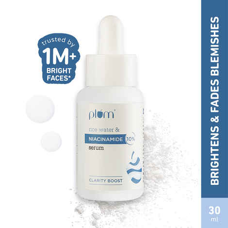 Buy Plum 10% Niacinamide Face Serum With Rice Ferment - Brightens Skin & Fades Blemishes & Acne Marks 30 ml - Purplle