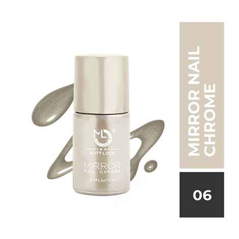 Buy Mattlook Shine Like Mirror Nail Chrome, Dull-Silver-B (12ml) - Purplle
