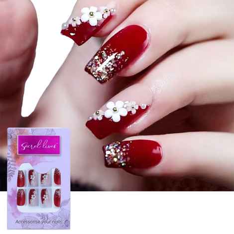 Buy Secret Lives 3D Wine Red - 24 Pcs - Purplle