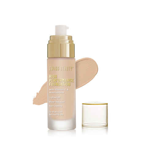 Buy Swiss Beauty High Performance Foundation | Water-Resistant | Medium to Buildable Coverage | Lightweight | Easy to Blend | With Vitamin C & Niacinamide|5 Classic-Ivory 55 gm - Purplle