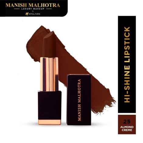 Buy Manish Malhotra Beauty By MyGlamm Hi-Shine Lipstick-Almond Creme-4gm - Purplle
