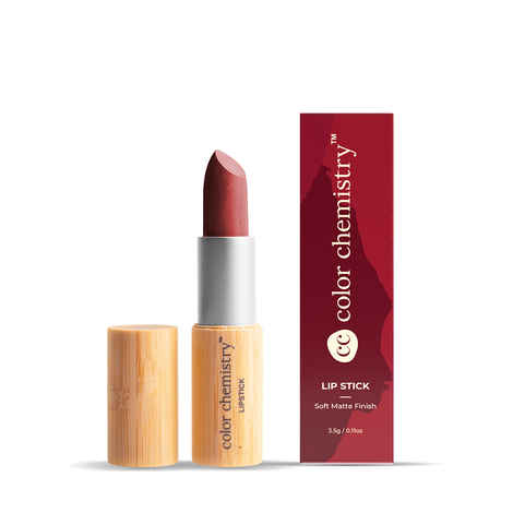 Buy Juicy Chemistry Lipstick, Soft Matte Finish, Intensely pigmented & long-lasting, Enriched with Rosehip & Green Tea - (3.5 gm) Allspice LS09 - Purplle