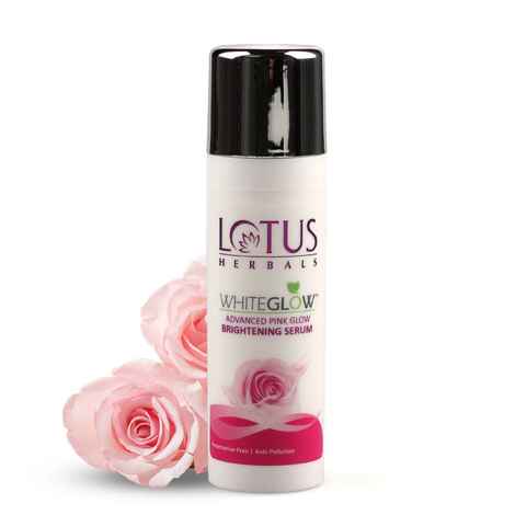 Buy Lotus Herbals Whiteglow Advanced Pink Glow Brightening Serum | Anti-Pollution | For Dull Skin | Preservative Free | For All Skin Types | 30ml - Purplle