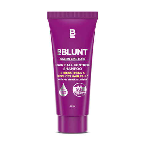 BBLUNT Hair Fall Control Shampoo with Pea Protein & Caffeine for Stronger Hair - 20 ml
