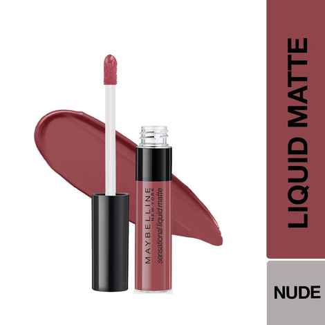 Buy Maybelline New York Lipstick, Matte Finish, Non-Sticky and Non-Drying, Sensational Liquid Matte, Best Babe, 7 ml - Purplle