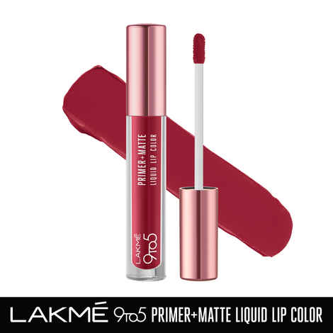 Buy Lakme 9to5 Primer + Matte Liquid Lip Color MP3 Dusty Rose - 4.2 ml - Purplle