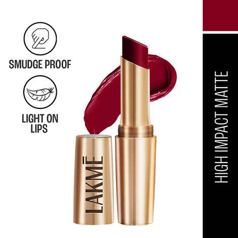 Buy Lakme 9TO5 Primer + Matte Lip Color Bur gmundy Passion 3.6 gm - Purplle