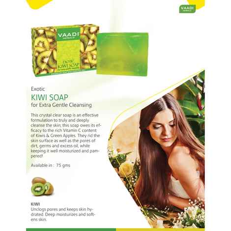 Buy Vaadi Herbals Pack of 12 EXOTIC KIWI SOAP with Green Apple extract (12 x 75 g) - Purplle