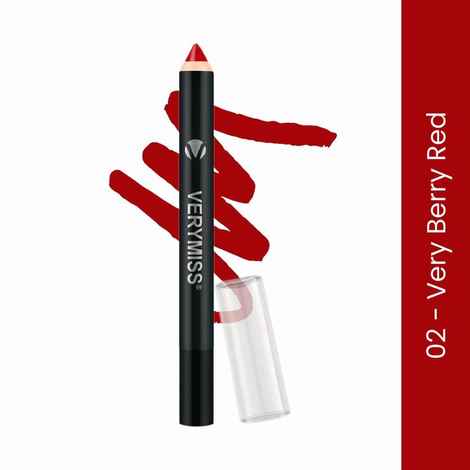 Buy Verymiss Matte Lip Crayon Lipstick - 02 Very Berry Red 2.8 gm - Purplle