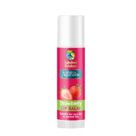 Buy Lakshmi Krishna Naturals Strawberry lip balm 6 g - Purplle