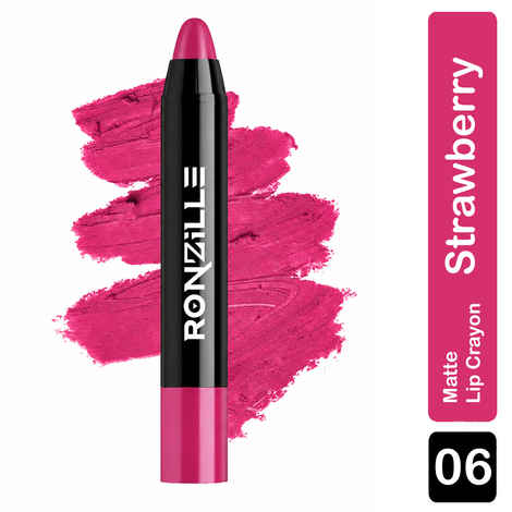 Buy Ronzille Matte Lip Crayon Strawberry - 06 4.5 gm - Purplle