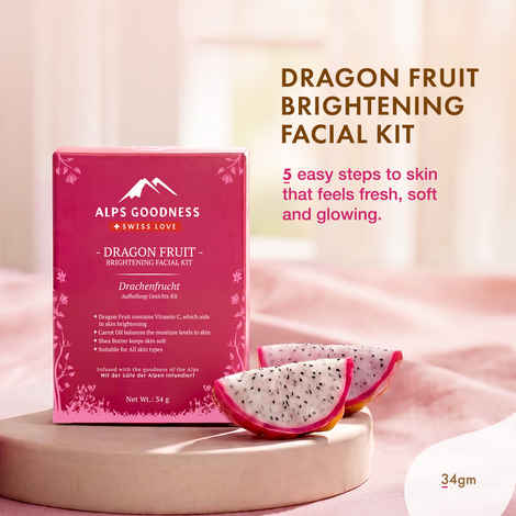 Buy Alps Goodness Dragon Fruit Brightening Facial Kit (34 gm) | Radiant Glow | Deep Hydration | Even Tone - Purplle