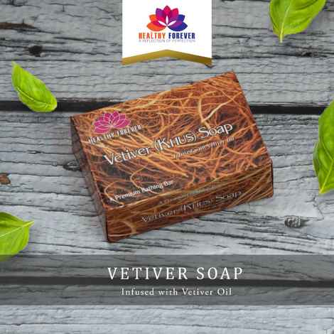 Buy Healthy Forever Vetiver Soap,Sulphate Parabens free Soap for Women,Men,Skin Whitening(Pack of 1) 120 g - Purplle