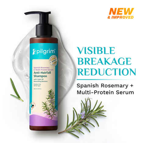 Buy Pilgrim Rosemary & Biotin Anti-Hairfall Shampoo helps in Reducing Hair Fall & Strengthens Hair, 200 ml, with Spanish Rosemary, Sulphate free Shampoo for Women & Men - Purplle