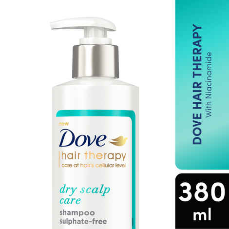 Buy Dove Hair Therapy Dry Scalp Care Sulphate-Free Shampoo, No Parabens & Dyes, With Niacinamide to relieve scalp dryness for smooth hair, 380 ml - Purplle