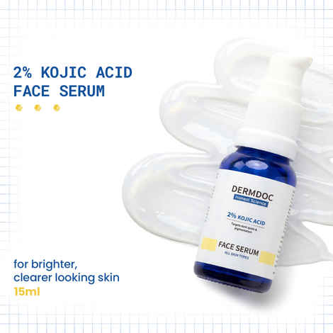 Buy DERMDOC 2% Kojic Acid Face Serum (15 ml) | Brightening & Anti-Pigmentation | Fades Dark Spots, Evens Skin Tone & Enhances Glow - Purplle