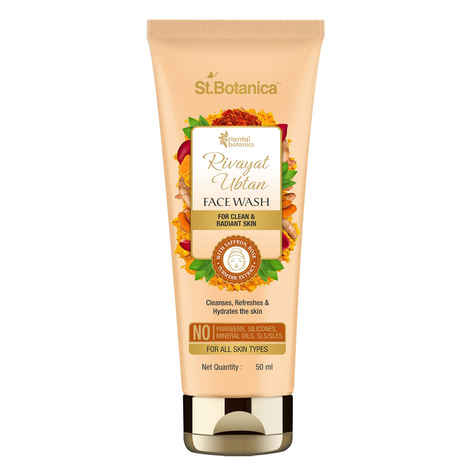 Buy St.Botanica Rivayat Ubtan Face Wash, 50 ml | Infused with Traditional Ubtan Ingredients for Clear & Naturally Glowing Skin | No Parabens & Sulphates | Cruelty Free & Vegan - Purplle