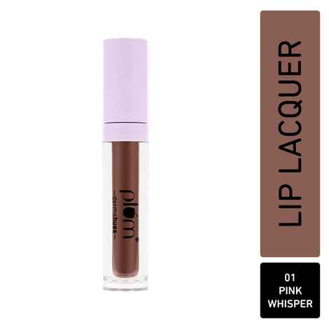 Buy Plum Glassy Glaze Lip Lacquer |Glossy Finish | 3-in-1 Lipstick + Lip Balm + Gloss | 01 Pink Whisper - Purplle