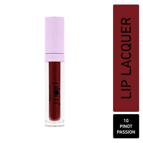 Buy Plum Glassy Glaze Lip Lacquer |Glossy Finish | 3-in-1 Lipstick + Lip Balm + Gloss |10 Pinot Passion - Purplle
