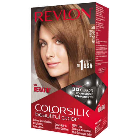 Buy Revlon Colorsilk Hair Color with Keratin - Light Golden Brown 5G - Purplle