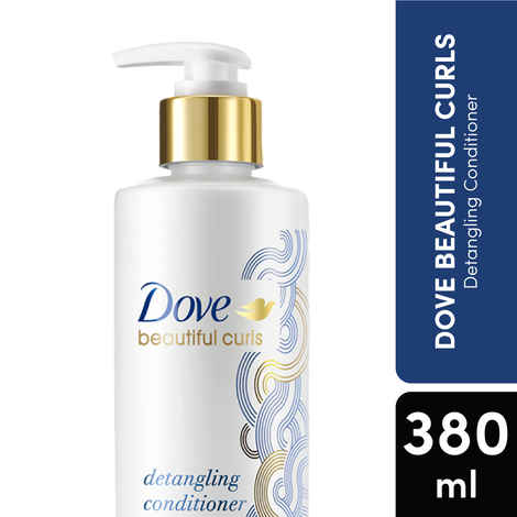 Buy Dove Beautiful Curls Detangling Conditioner, Sulphate Free, No Parabens & Dyes, Made for Curly Hair, With Tri-Moisture Essence for smooth, shiny, bouncy curls (380 ml) - Purplle