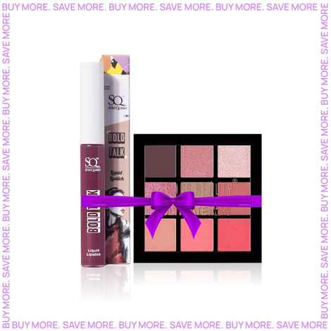 Buy Swiss Beauty Ultimate Eyeshadow Palette Kit - Multi-02 (6 gm) + SQ Bold Talk Liquid Lipstick - Mulberry Takeover (5.5 ml) - Purplle