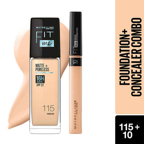 Buy Maybelline New York Fit Me Foundation 115 + Fit Me Concealer 10 - Purplle