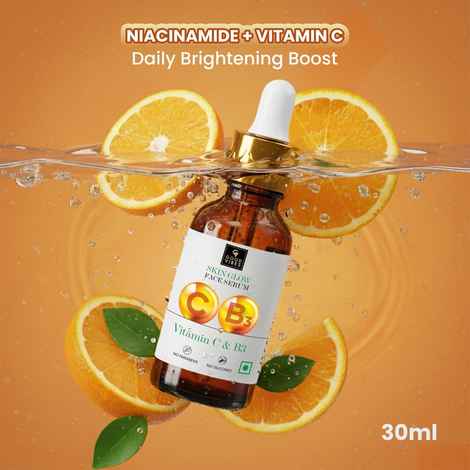 Buy Good Vibes Vitamin C & B3 Skin Glow Face Serum | Lightweight, Anti-Ageing, Nourishing | Sulphate, Paraben, Mineral Oil | No Animal Testing |- (30 ml) - Purplle